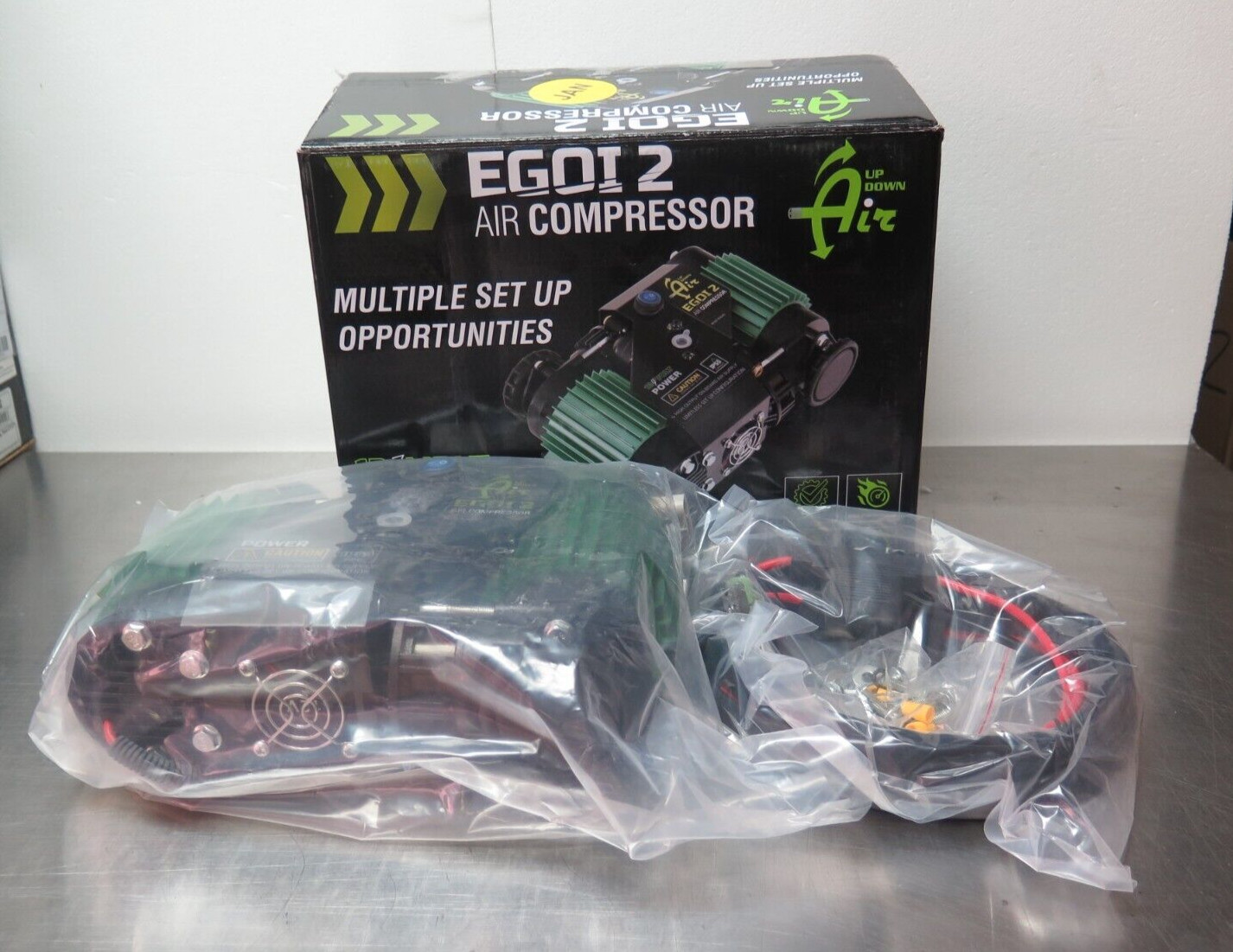 Overland Vehicle Systems 12099918 EGOI Dual Motor Air Compressor, 150PSI (19A1)