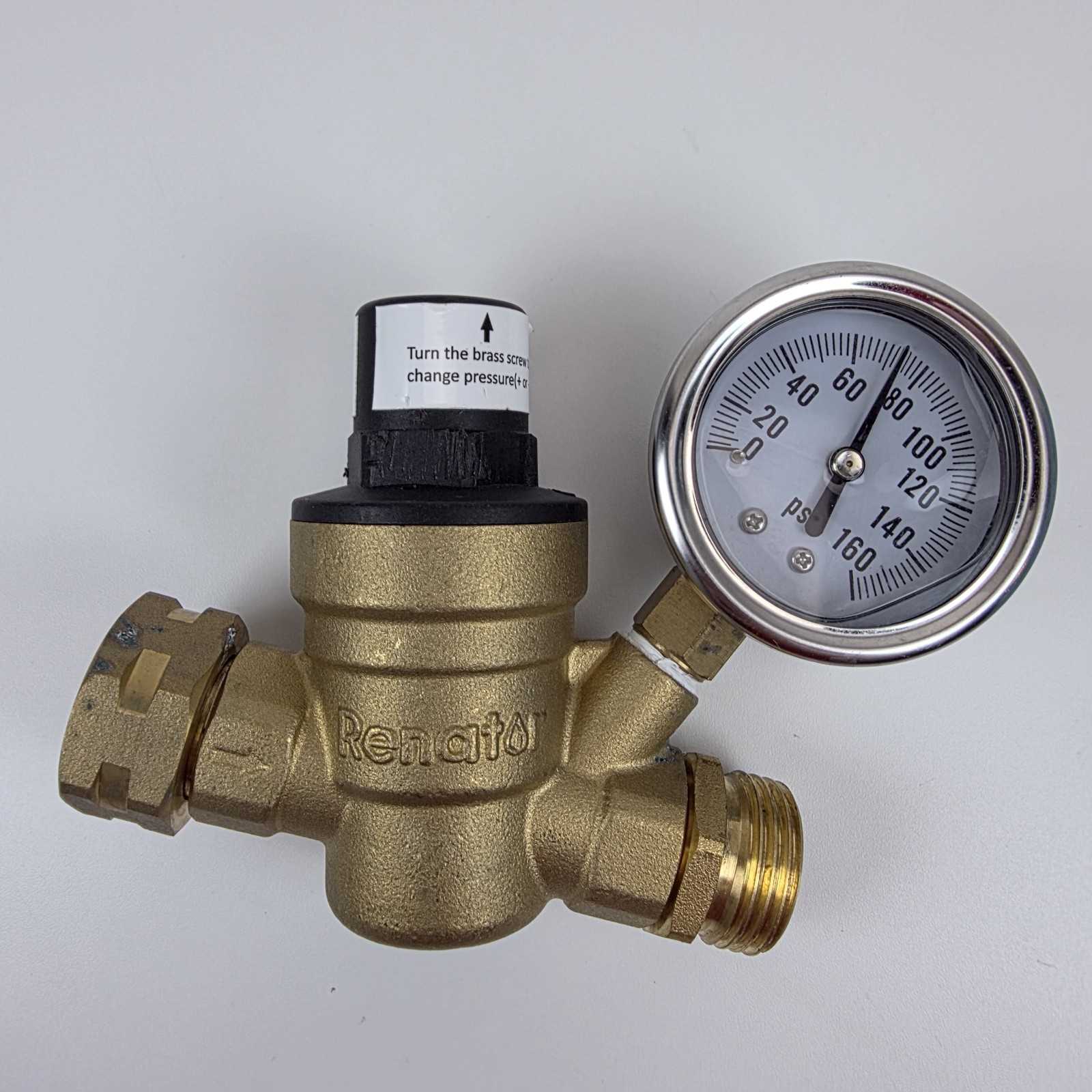 Renator M11-0660R Water Pressure Regulator Valve. Brass Lead-free Adjustable