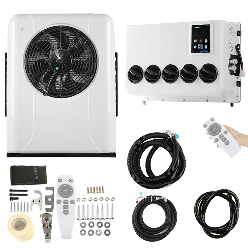 12V 12000BTU Mini Split A/C For Semi Trucks Bus RV Caravan Vans Air Conditioner
