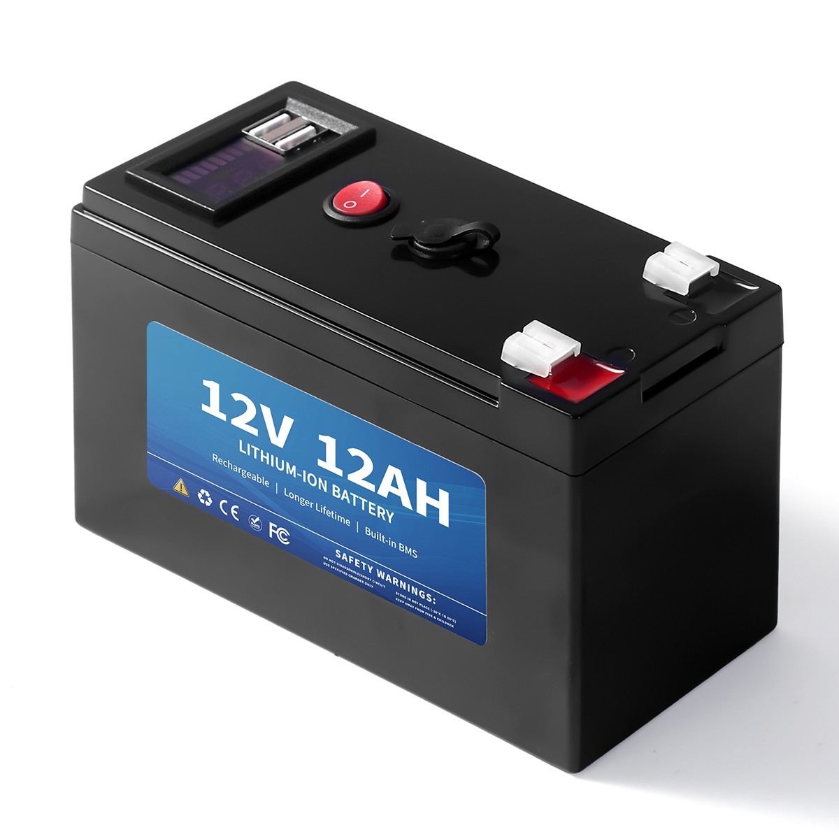 Upgrade 12V12Ah LI-ION Battery For RV Life Fish Finder Alarm System Lighting