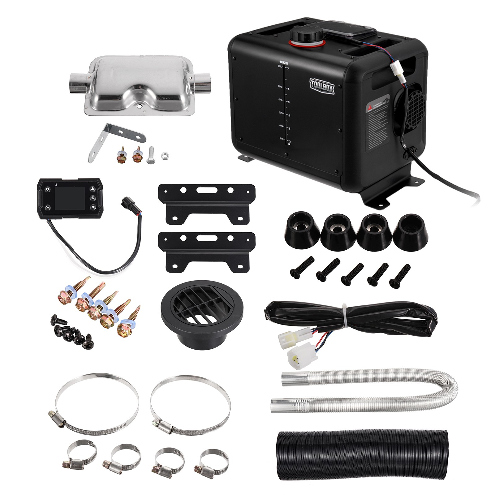 Upgraded TB-MAX 7.5L Diesel Air Heater 8KW 110V 12V/24V Bluetooth for RV Camper