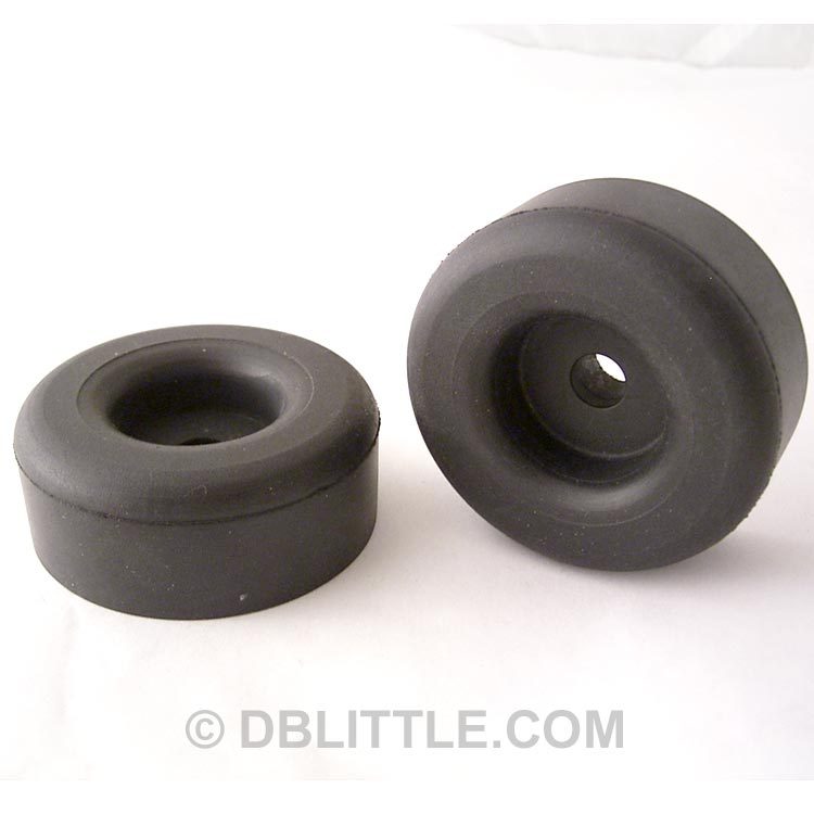 2 Black Rubber Bumpers for trailer liftgate, RV and camper doors 2.5″ x 1″ USA