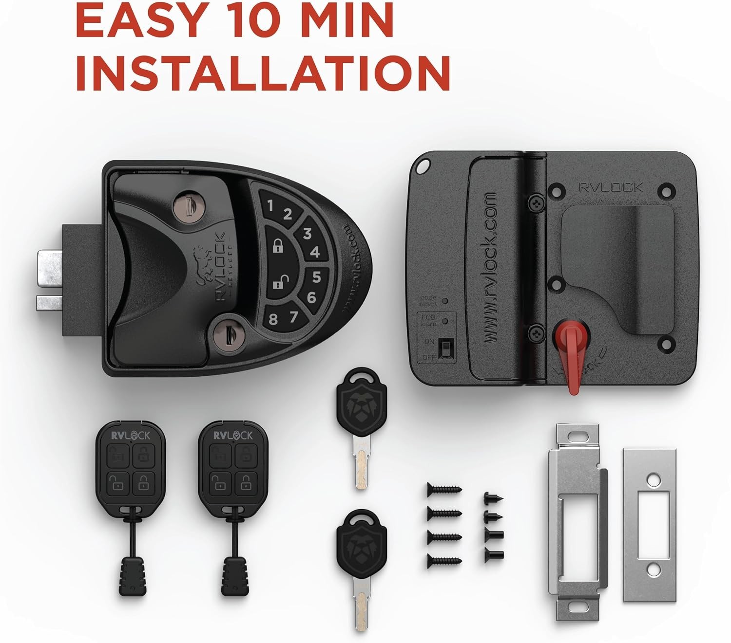 Durable Keyless RV Door Lock with Remote – Patented Safety Technology Inside