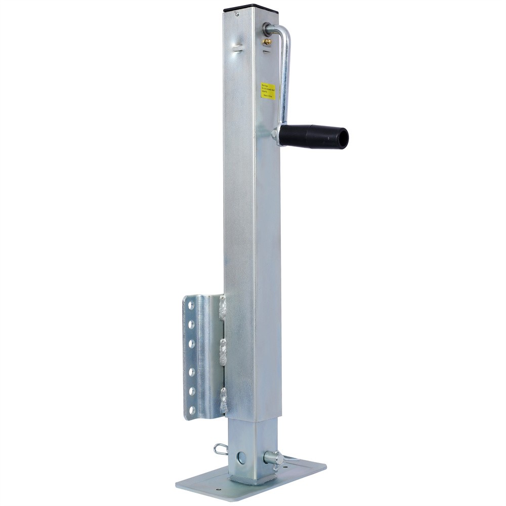 Heavy Duty Trailer Jack, Fixed Mount Jack w/Drop Leg, Max Load 2,500 Lbs