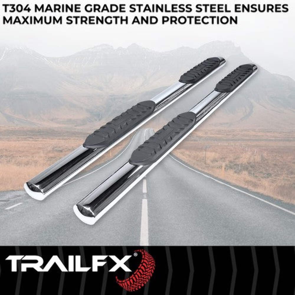 TrailFX A1542S TFX 4″ Oval Tube Side Steps NERF BAR OVAL 4″