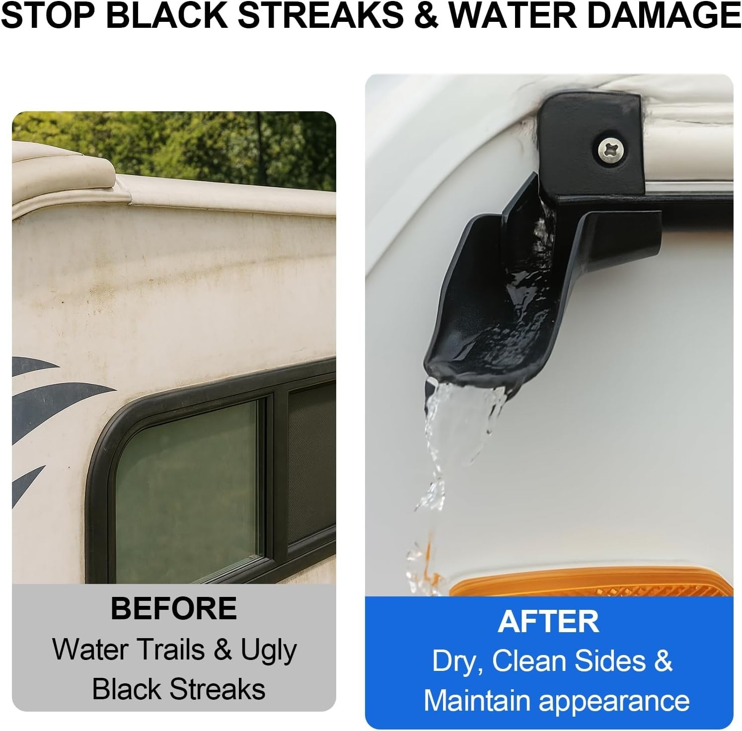 One-Piece RV Gutter Spouts – Effortless Installation & Maximum Performance