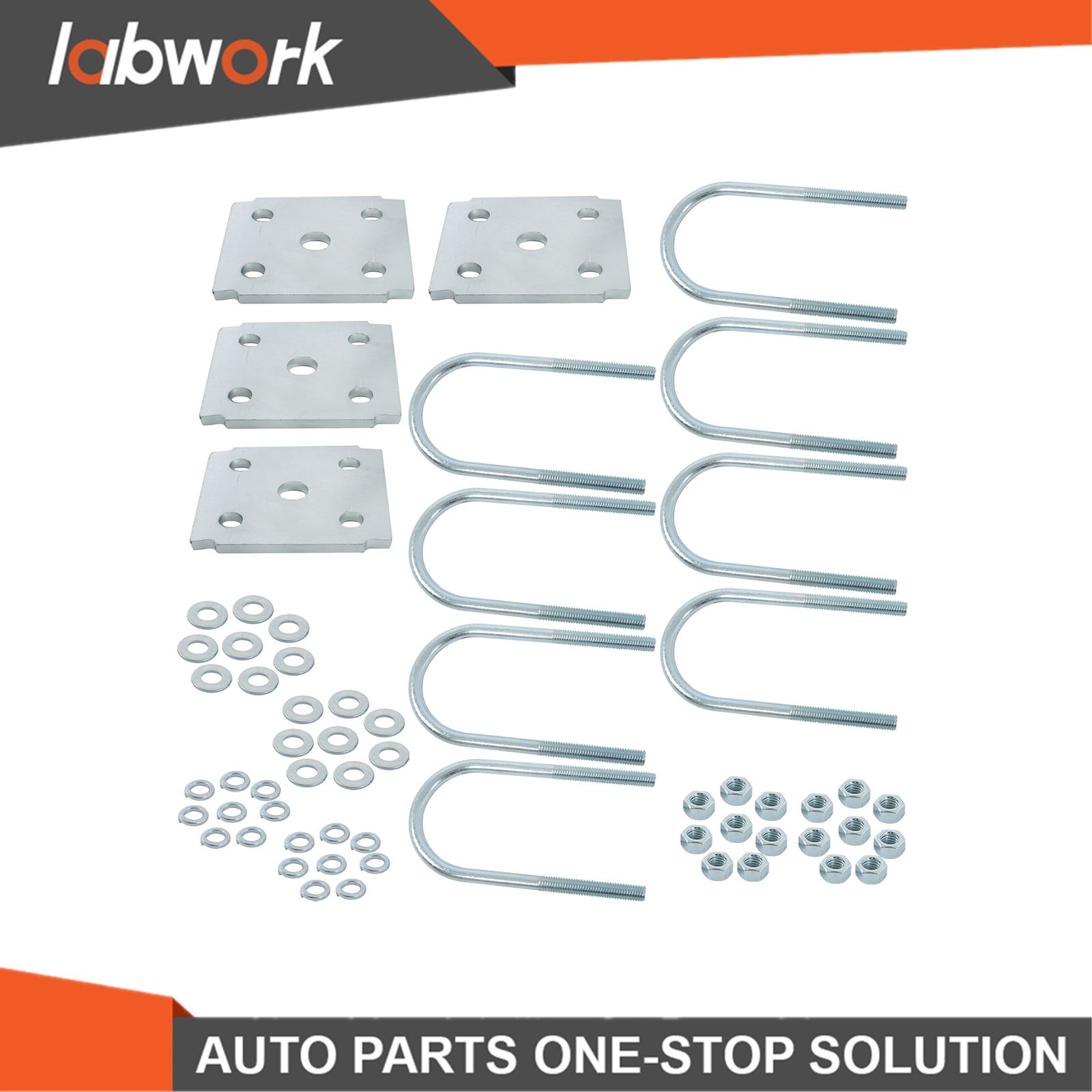 Labwork Trailer U Bolt Kit 2-3/8″ Round Axle 5-1/2″ Long For 3500lb Trailer Axle