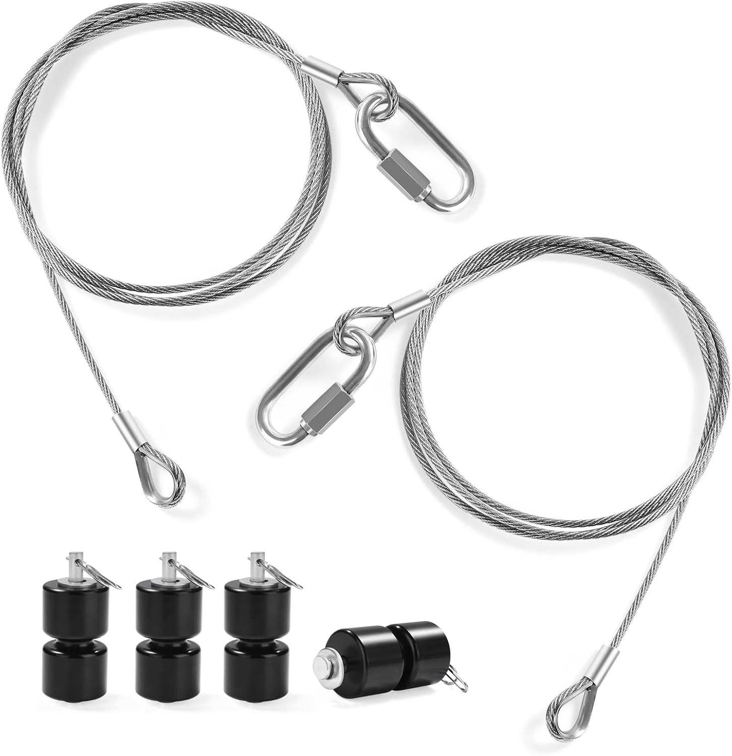 2Pcs Lift Cable with Gorilla Lift Trailer Gate Assist with EZ Spring Clips
