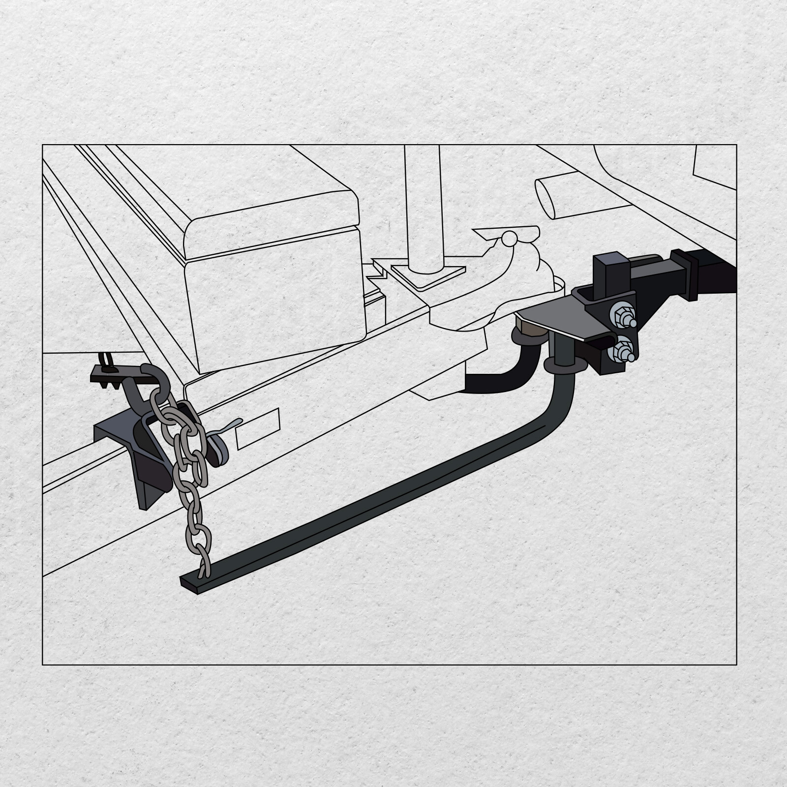 Trailer Towing Hitch bar 2″ 10,000 lbs Up to 10K w/ Sway control 2-5/16″ Ball