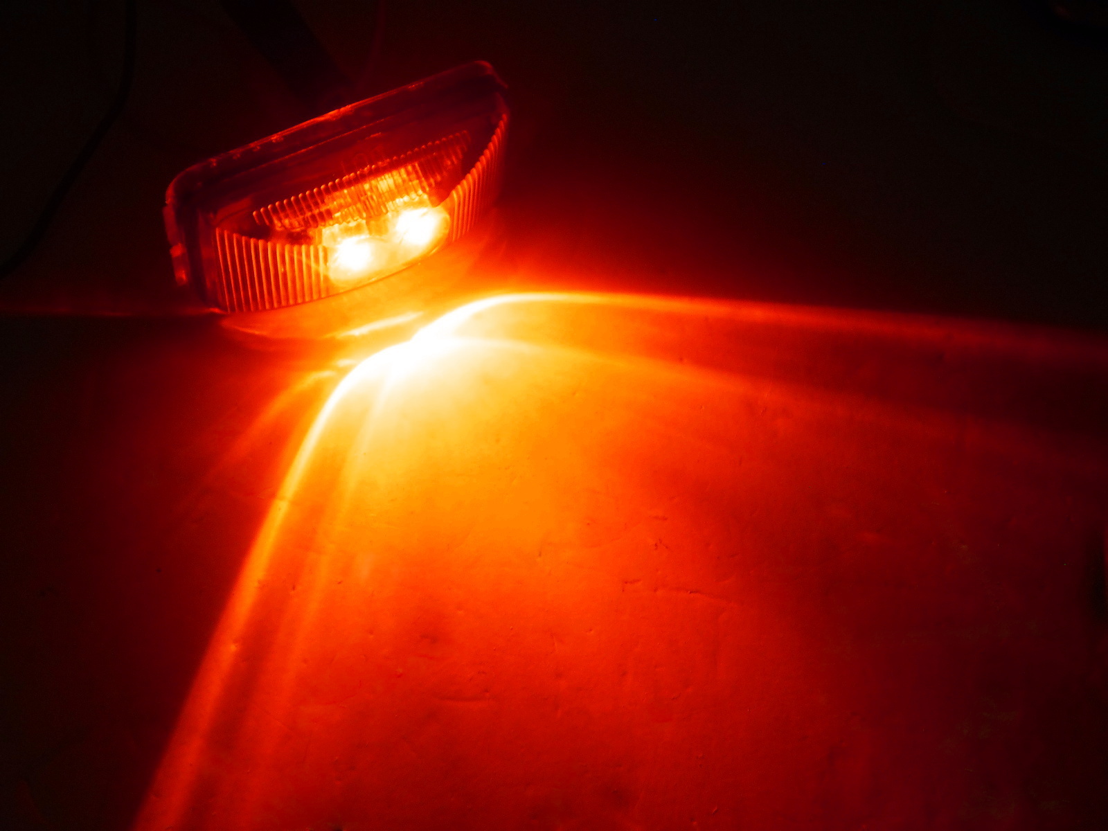 1.2 x 2.5 Red LED Snap in Trailer Marker Light Truck Camper Horse RV Rice