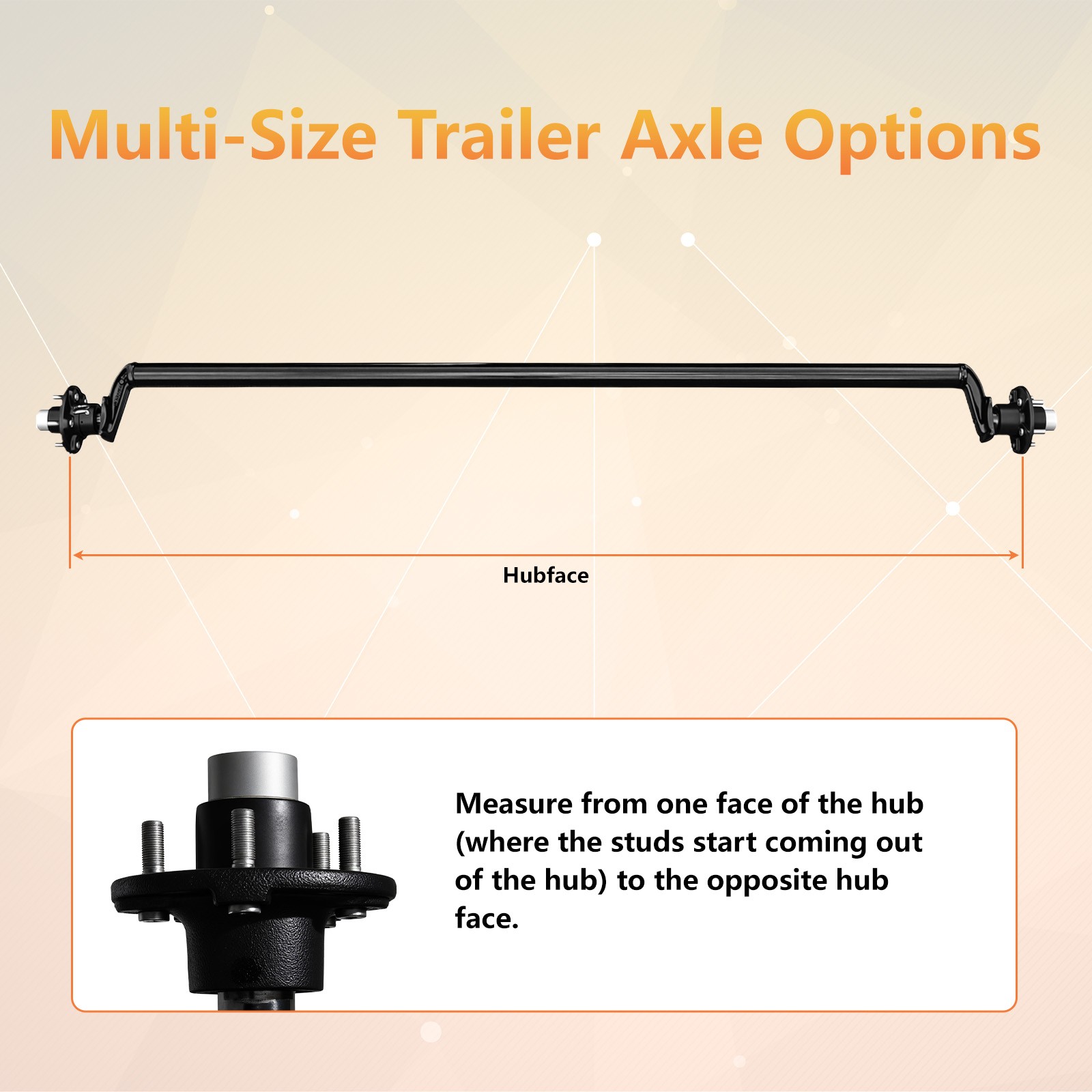 3500lb Single Trailer Drop Axle Kit Idler W/ Hub, Leaf Springs, Hanger, U-Bolt