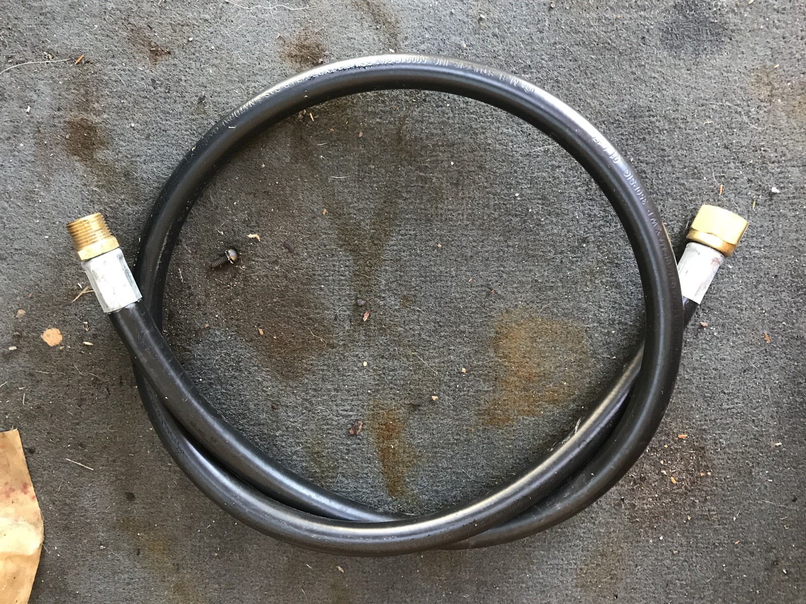 LP Gas Hose 48″ From Regulator to RV 1/2″ Female