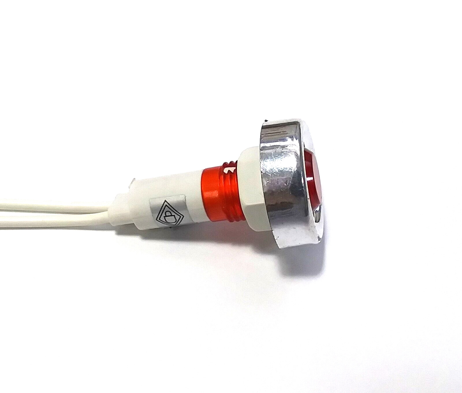 BBT 12 volt Waterproof Red LED RV Indicator Light in Chrome Bezel