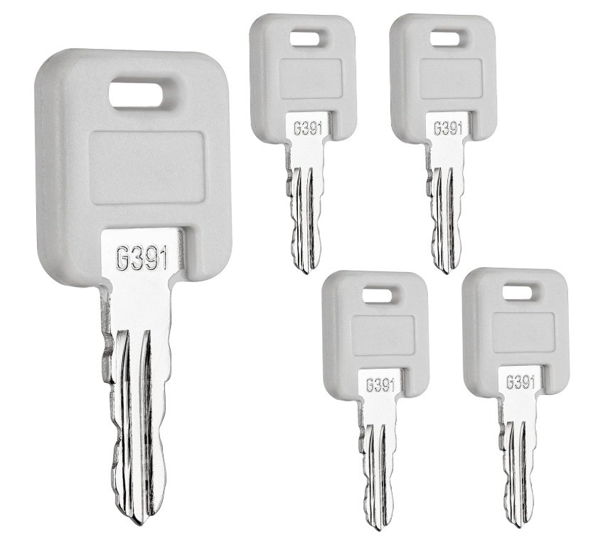 5 Pack G391 RV Keys, Replacement Keys for Campers & Trailers, Verify White