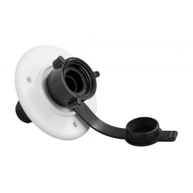 JR Products 160-85-A-16-A Colonial White City Water Flange with 1/2″ MPT