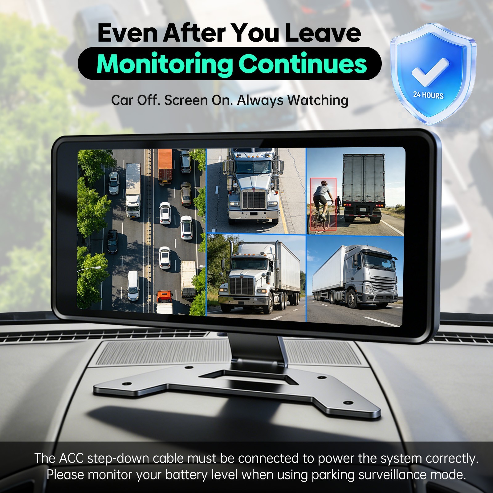 10.36″ Backup Camera System Bus RV Trailer, 5 Channel Truck Monitor System BSD