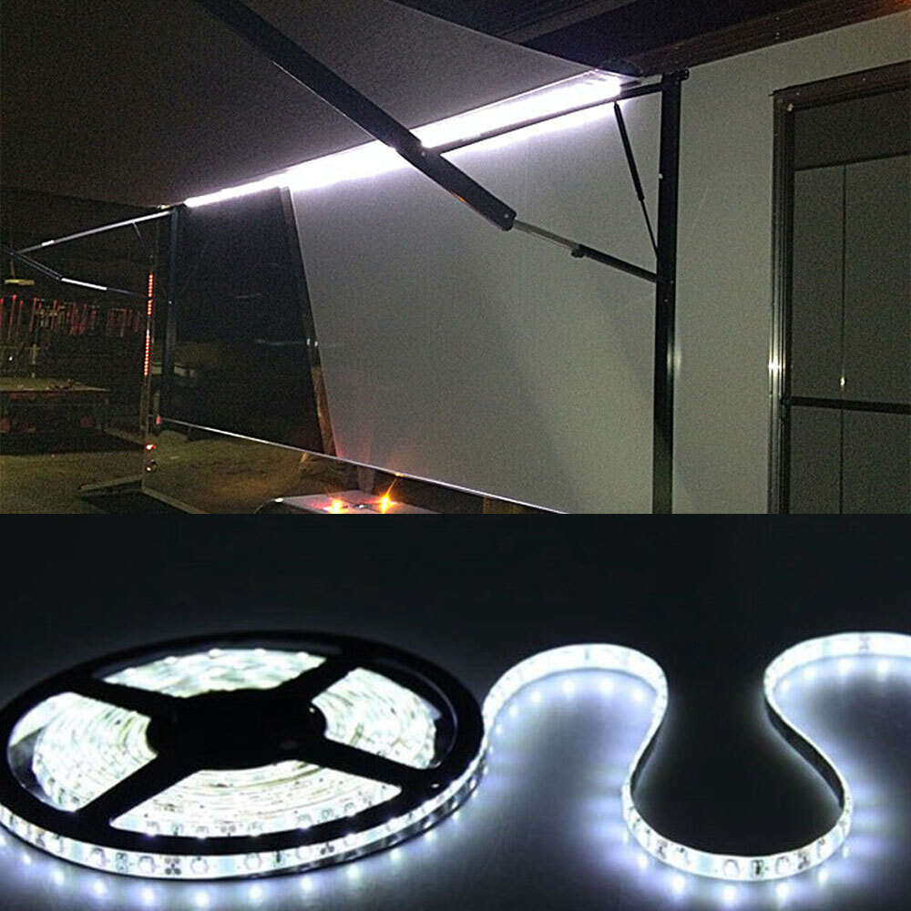 For Dometic 9100 Series 12V 16FT RV Awning Party Bright White Led Light Strip