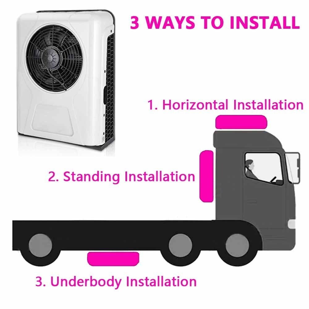 DC 12V Cooling Split Air Conditioner Kit For Semi Truck Bus Truck Van RV Boat