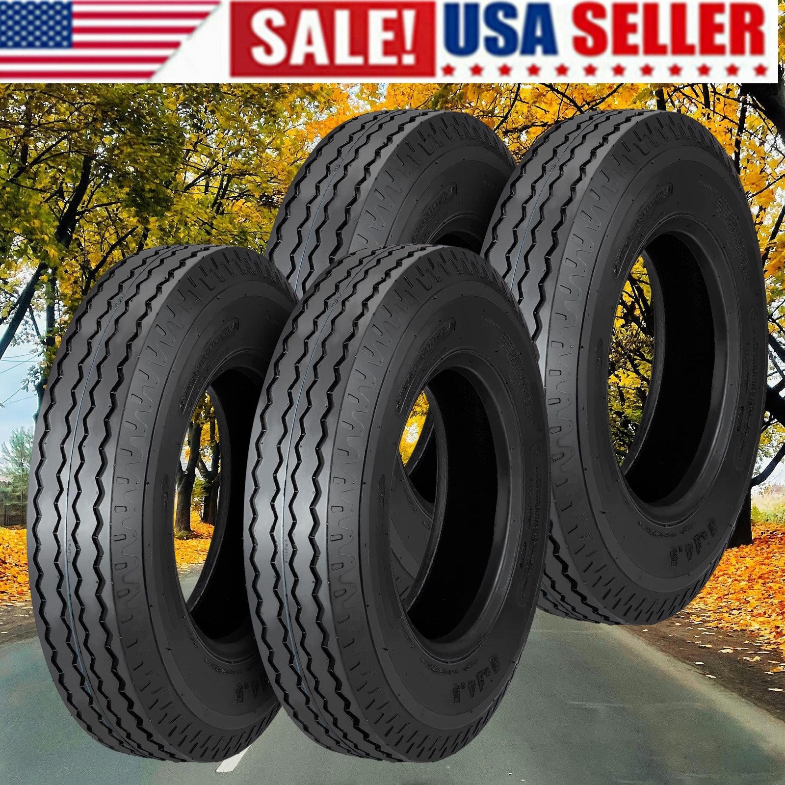 💎??4 Pack Trailer Tires ST 205/85D14.5 (8-14.5) Load G 14 Ply Speed Rating K Bi