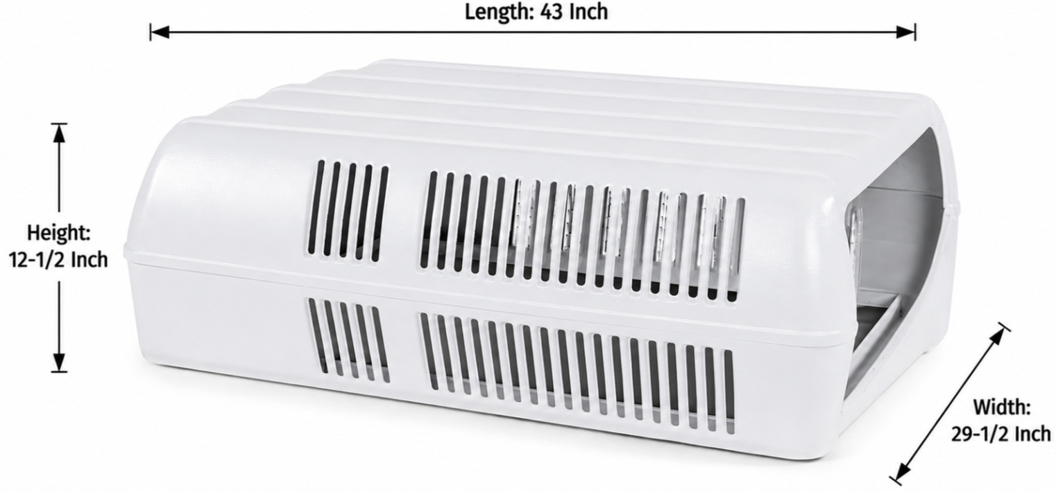 Icon RV 15981 Polar White Coleman 8000 Series Air Conditioner Replacement Shroud