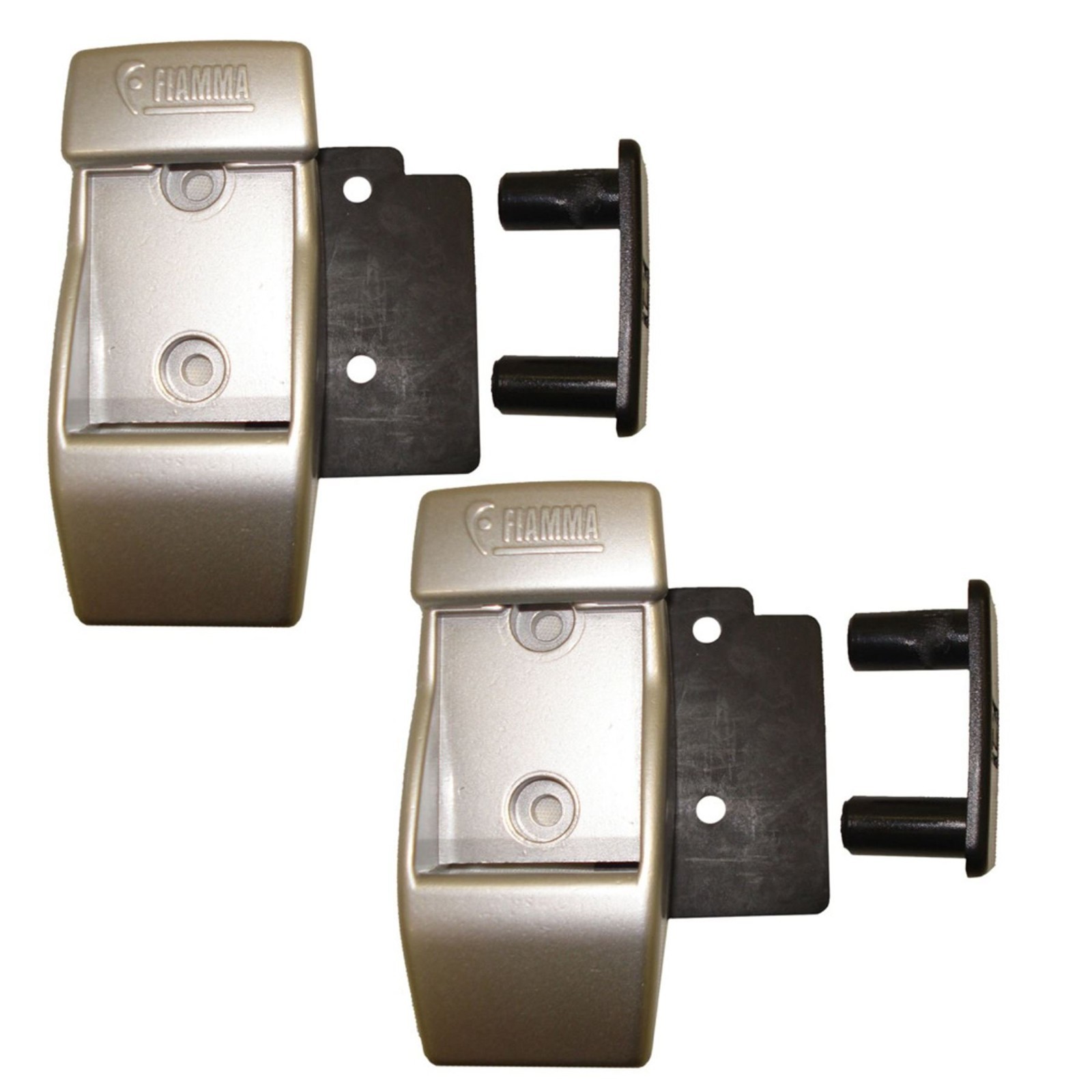 Fiamma Awning Leg Wall Brackets (Titanium) Motorhome