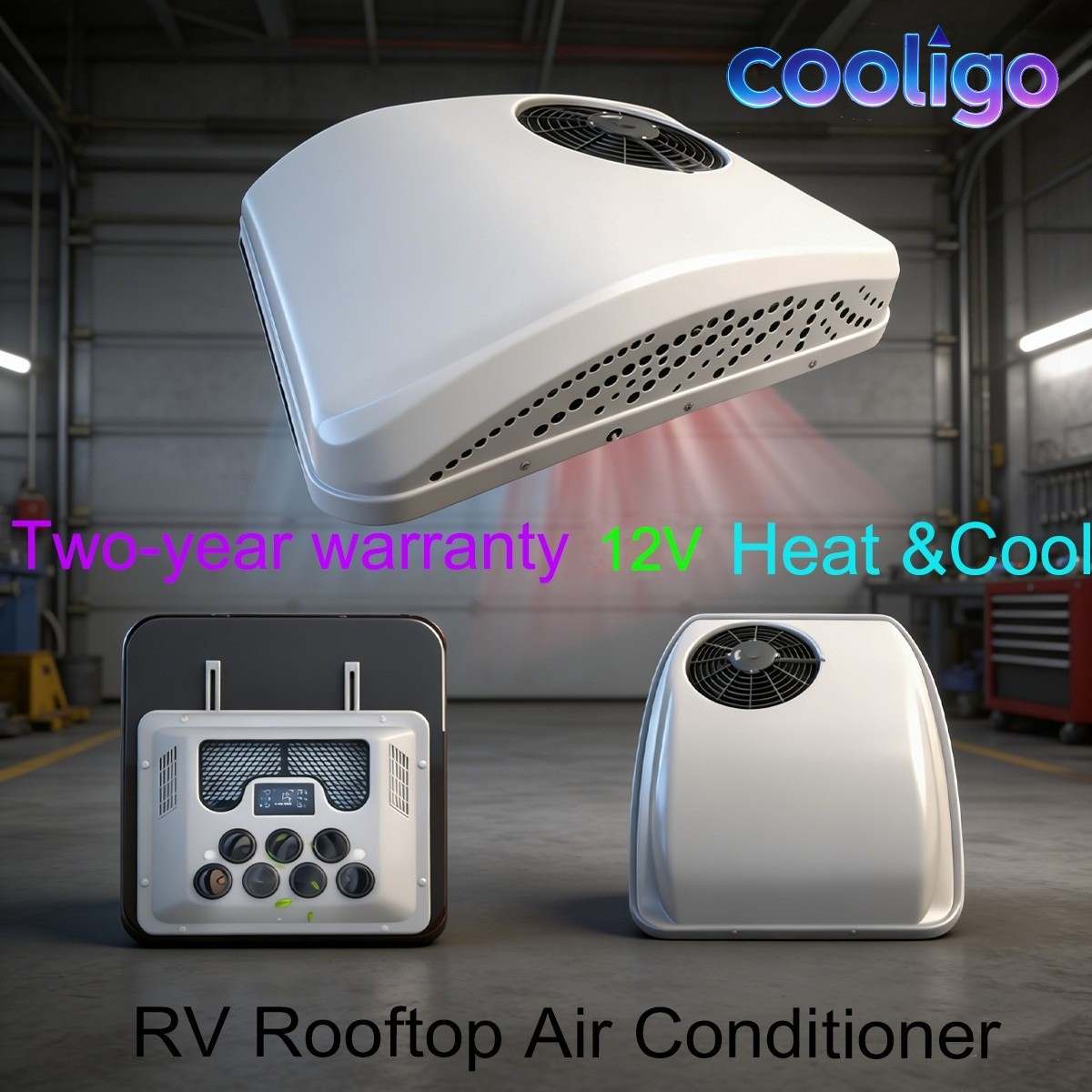 12V 13500BTU Rooftop Air Conditioner RV Truck AC Unit Cool&Heat 2 in 1 Universal