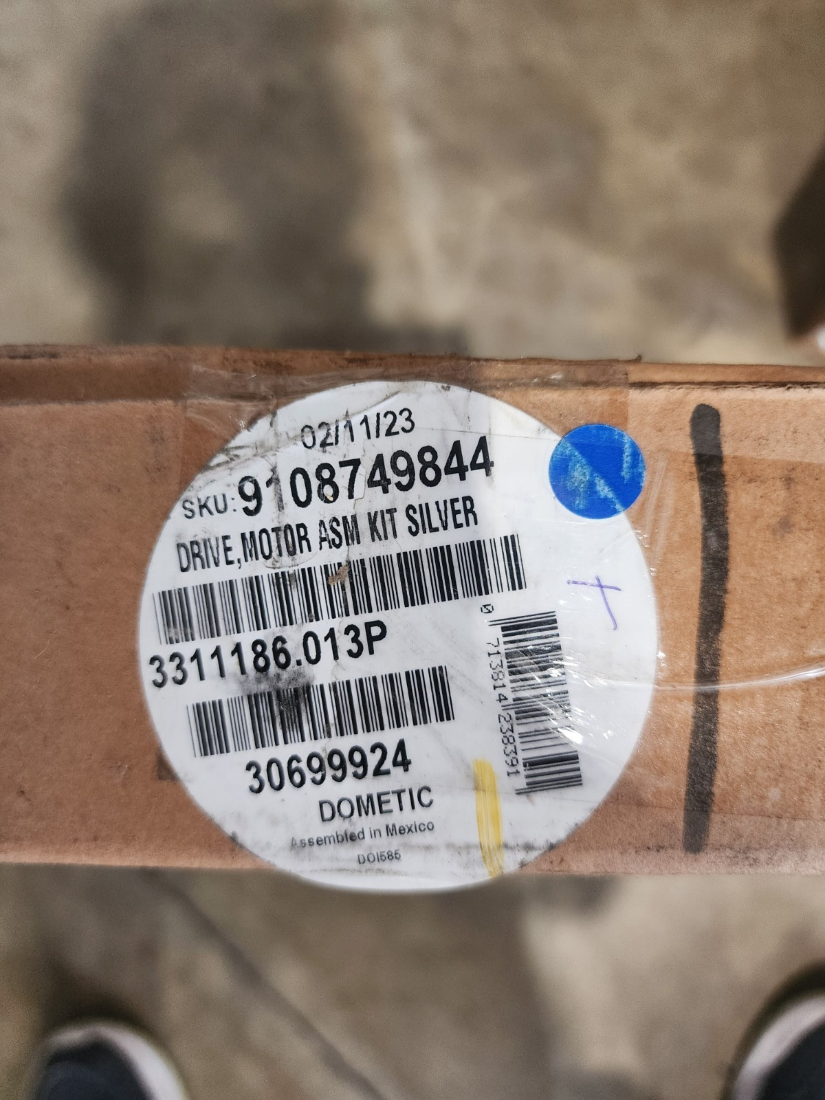 Dometic 3311186.013P Oasis Door Awning Replacement Drive Assembly Silver DAL