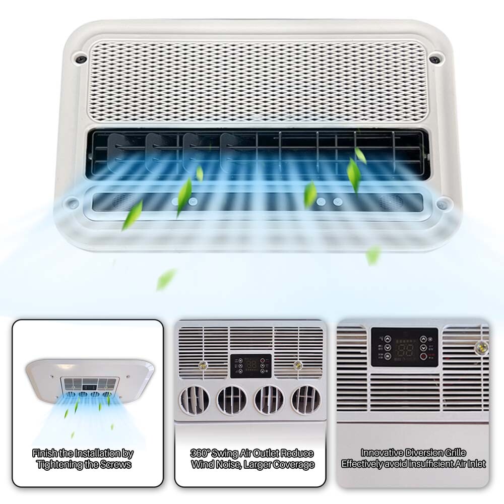 1.2W BTU 12V Rooftop RV AC Unit Universal Air Conditioner for Caravan、Truck、Boat