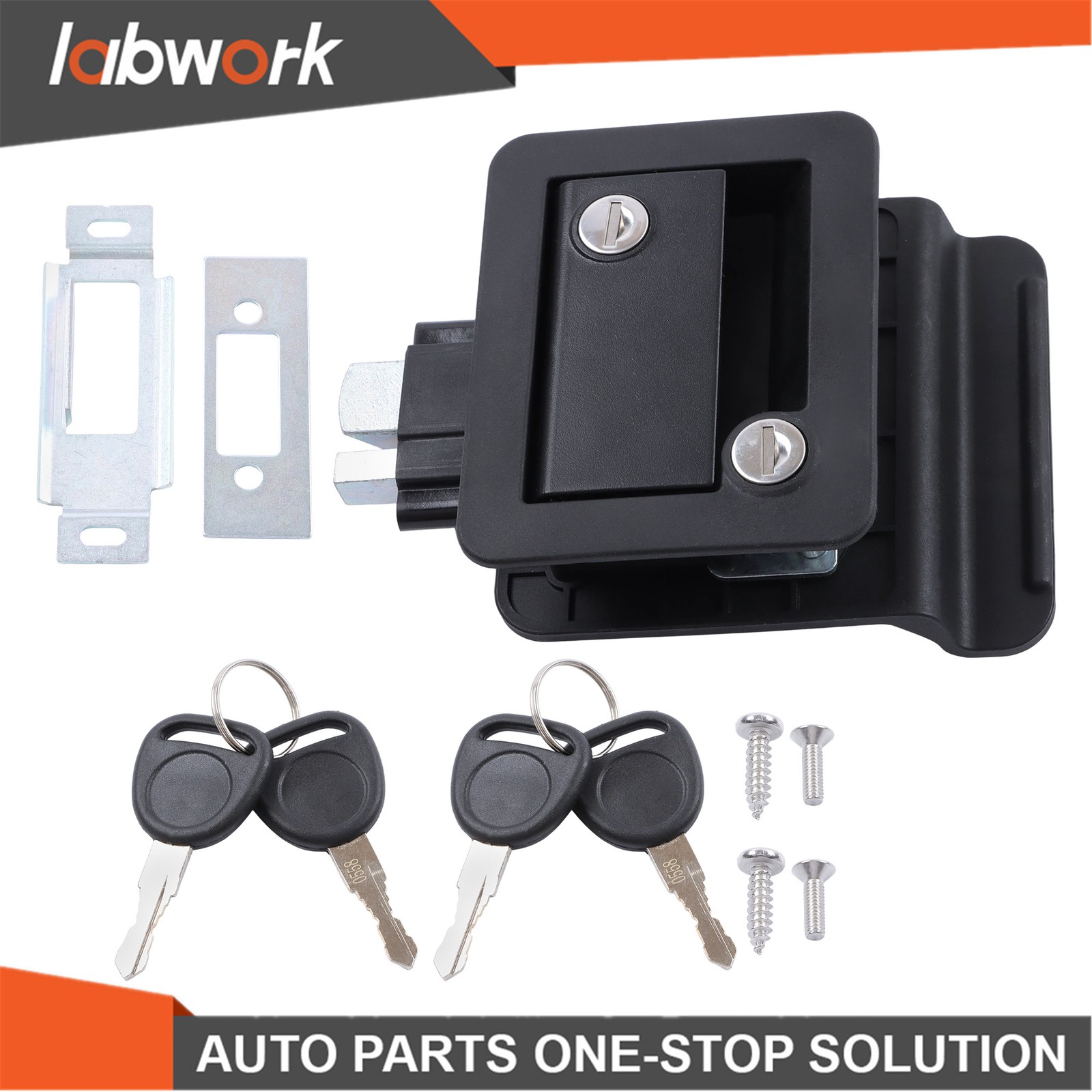 Labwork RV Door Lock 1 Pack 4 Key Fits 2.75″ x 3.75″ Cutout 1.25″-1.5″ thickness