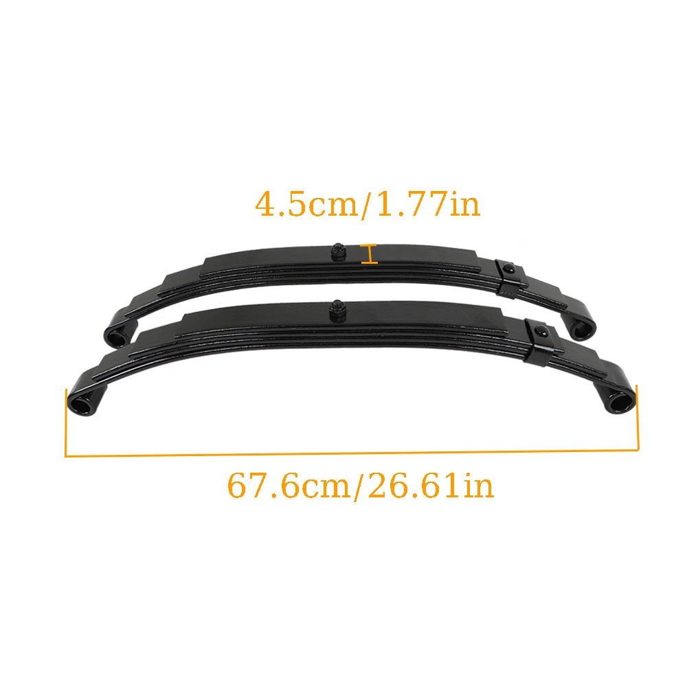 Trailer Leaf Spring 4 Leaf Double Eye 2500 lbs Cap Per For 5000 lbs Axle Set 2