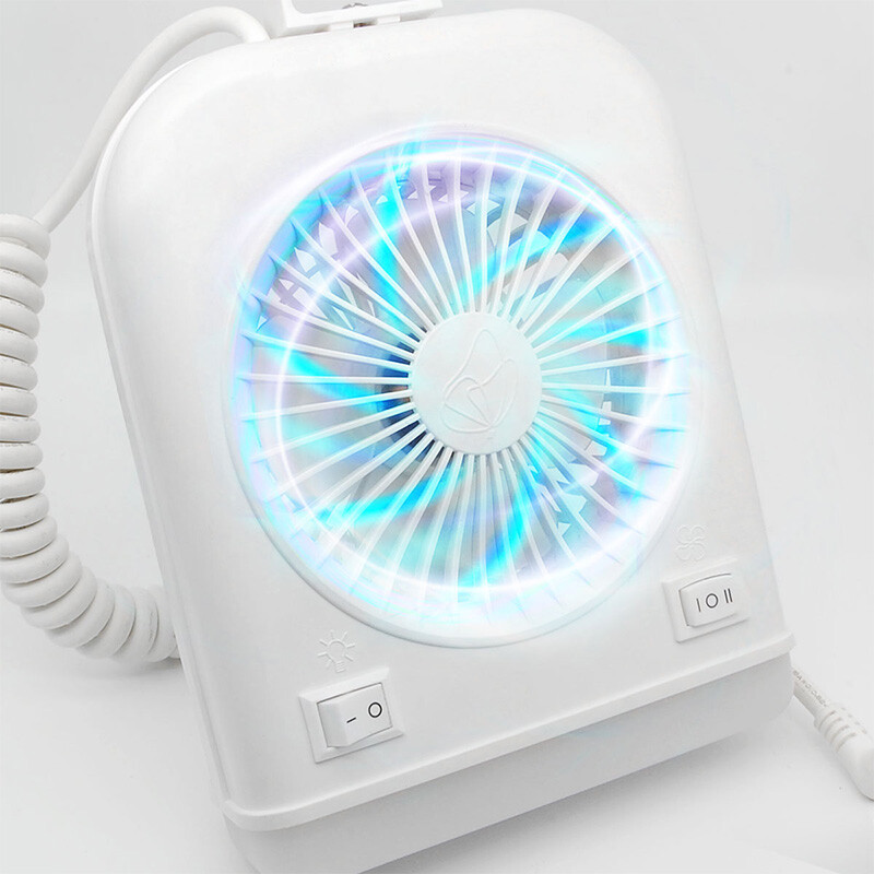 RV Light Fan Combo 12V Bedside Lamp 2-Phase Fan Bunk Pop-up Van Camper Interior