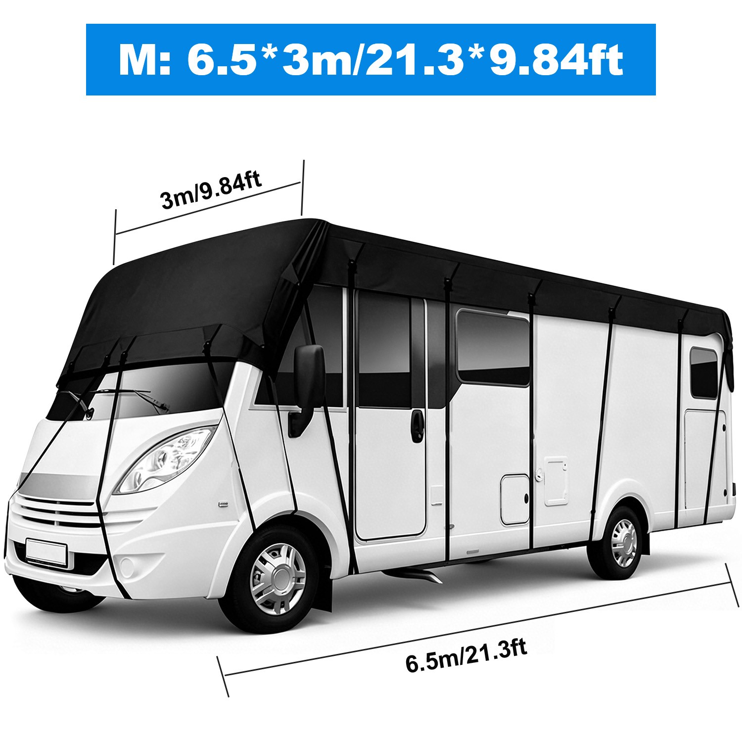 210T Waterproof RV Roof Cover Heavy Duty UV Resistant Trailer Camper Protector