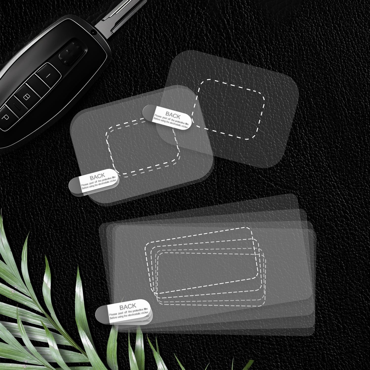 8 Transparent Electrostatic Dashcam Stickers for Secure Windshield Mounting