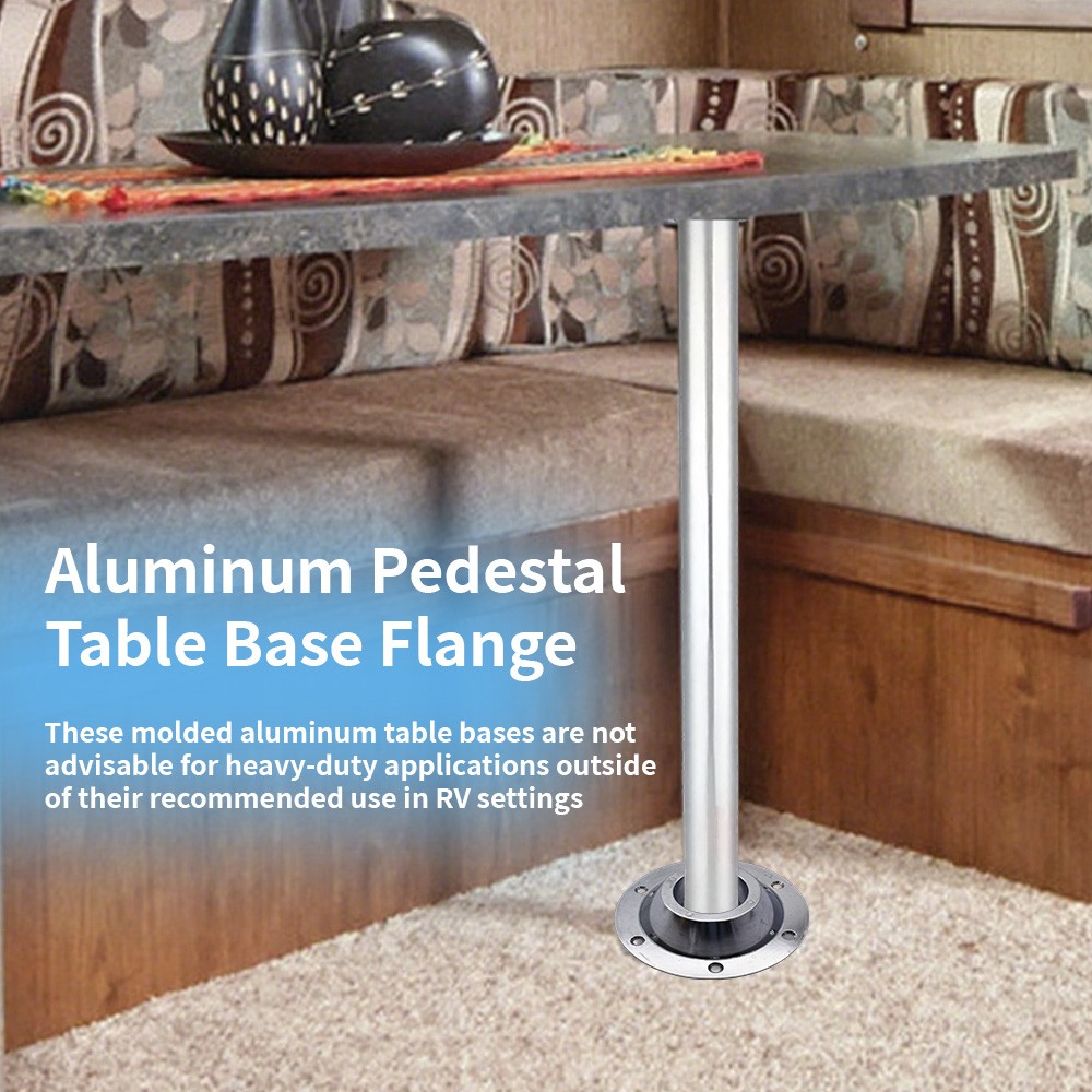 2Pcs Car Table Base Mount RV Dinette Table and Floor Mount Base 6 Mount Aluminum