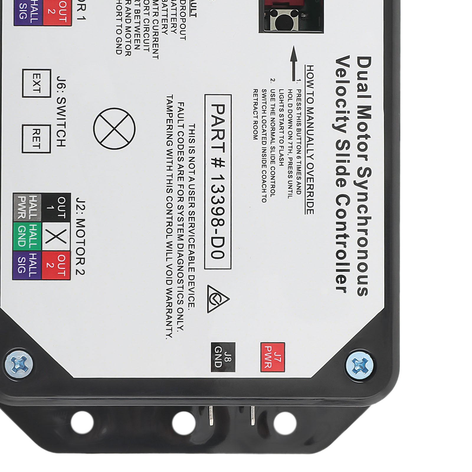 Dual Motor RV Slide Controller For Lippert V-Sync II In-Wall Slide-Outs 12V new