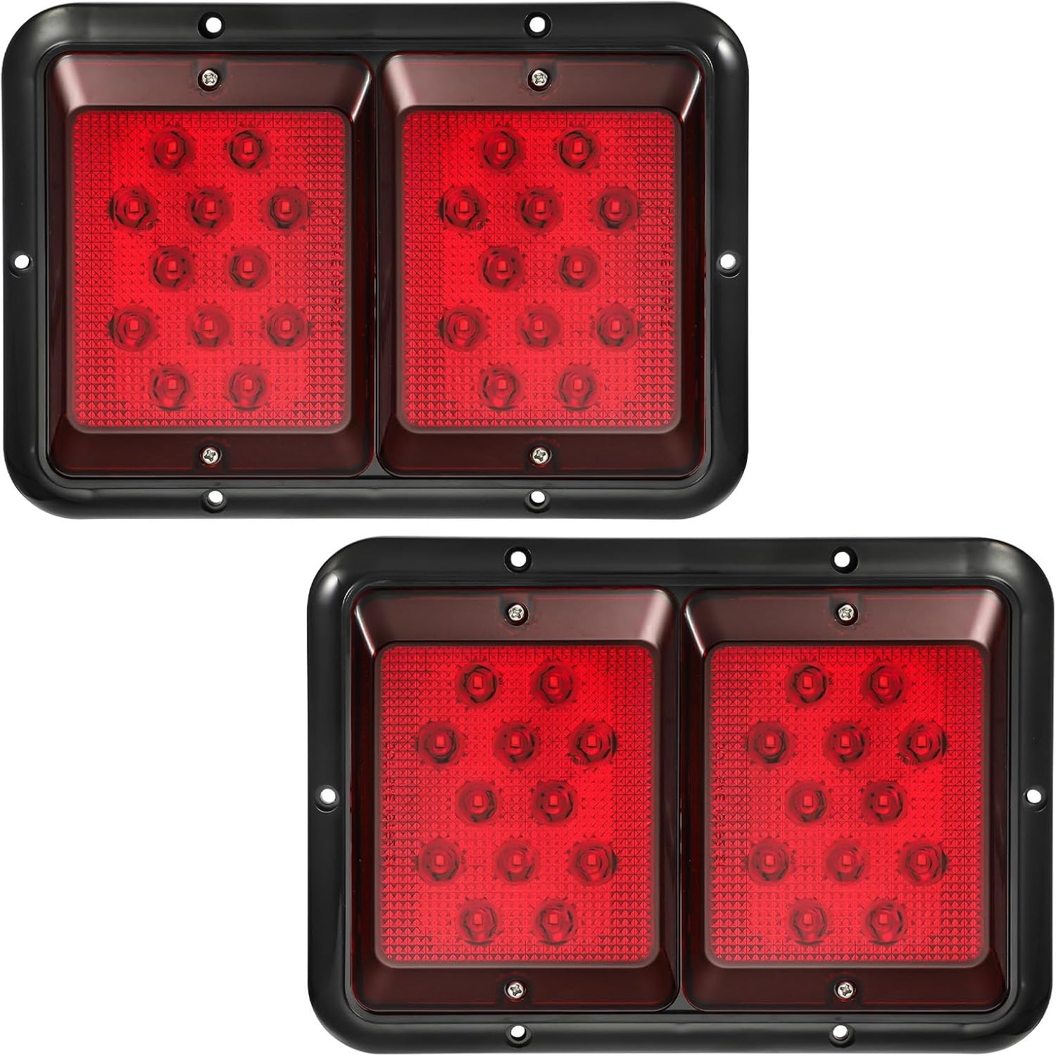 Universal Fit LED Tail Light Set for Trailers – Waterproof and Bright 2 Count