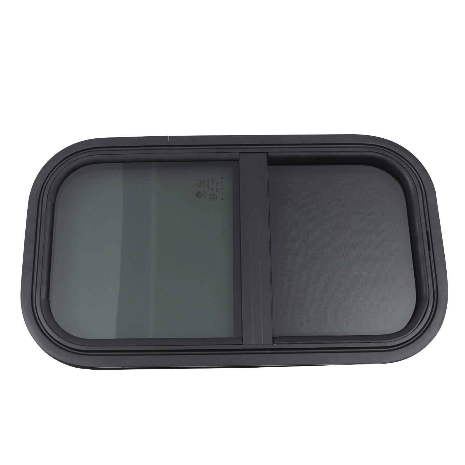New Vertical Sliding Black RV Window 12”x22” Wall Includes Mounting Ring