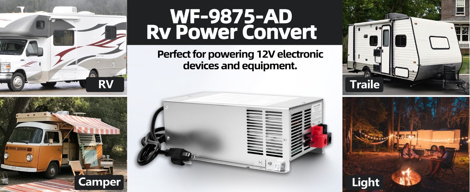 𝐔𝐩𝐠𝐫𝐚𝐝𝐞 WF-9875-AD 75 Amp RV Power Converter Charger, Replace for RV Camp
