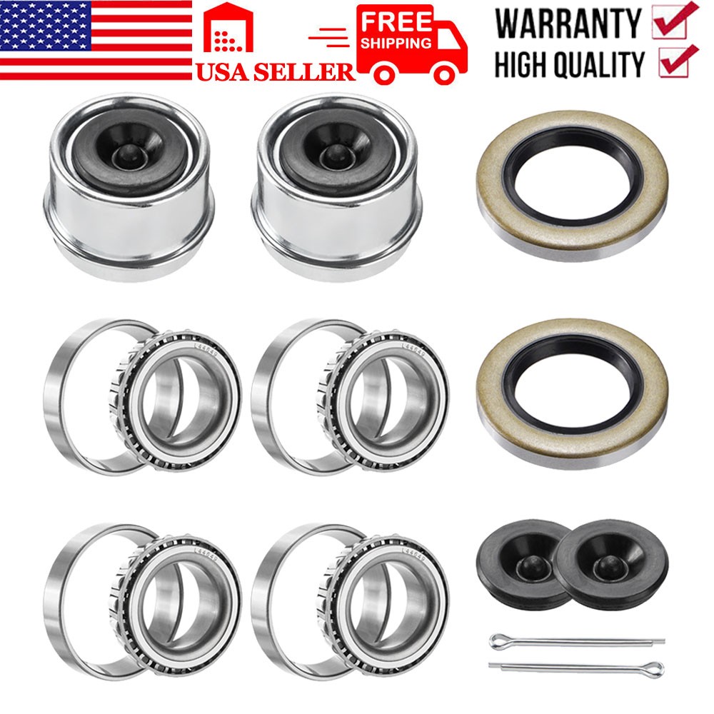 2 Sets L44649 L44610 Boat Trailer Hub Wheel Bearing Kit fits 2000-2200lbs Axles