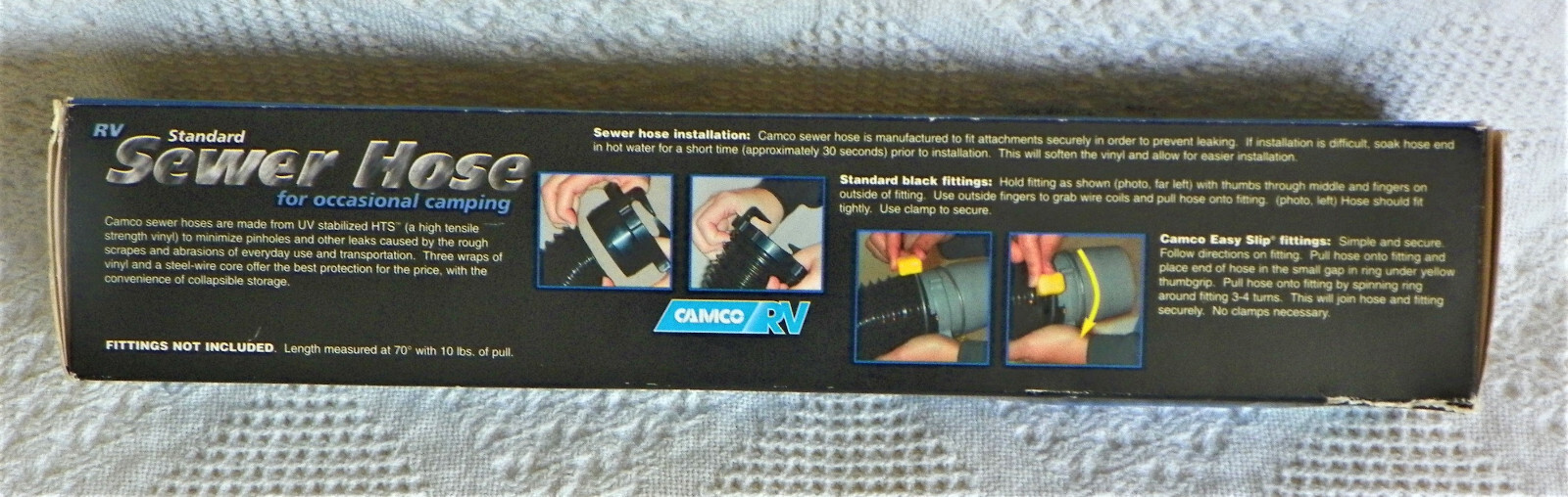 CAMCO RV 10’ Standard Sewer Hose & Bayonet Straight Hose Adapter