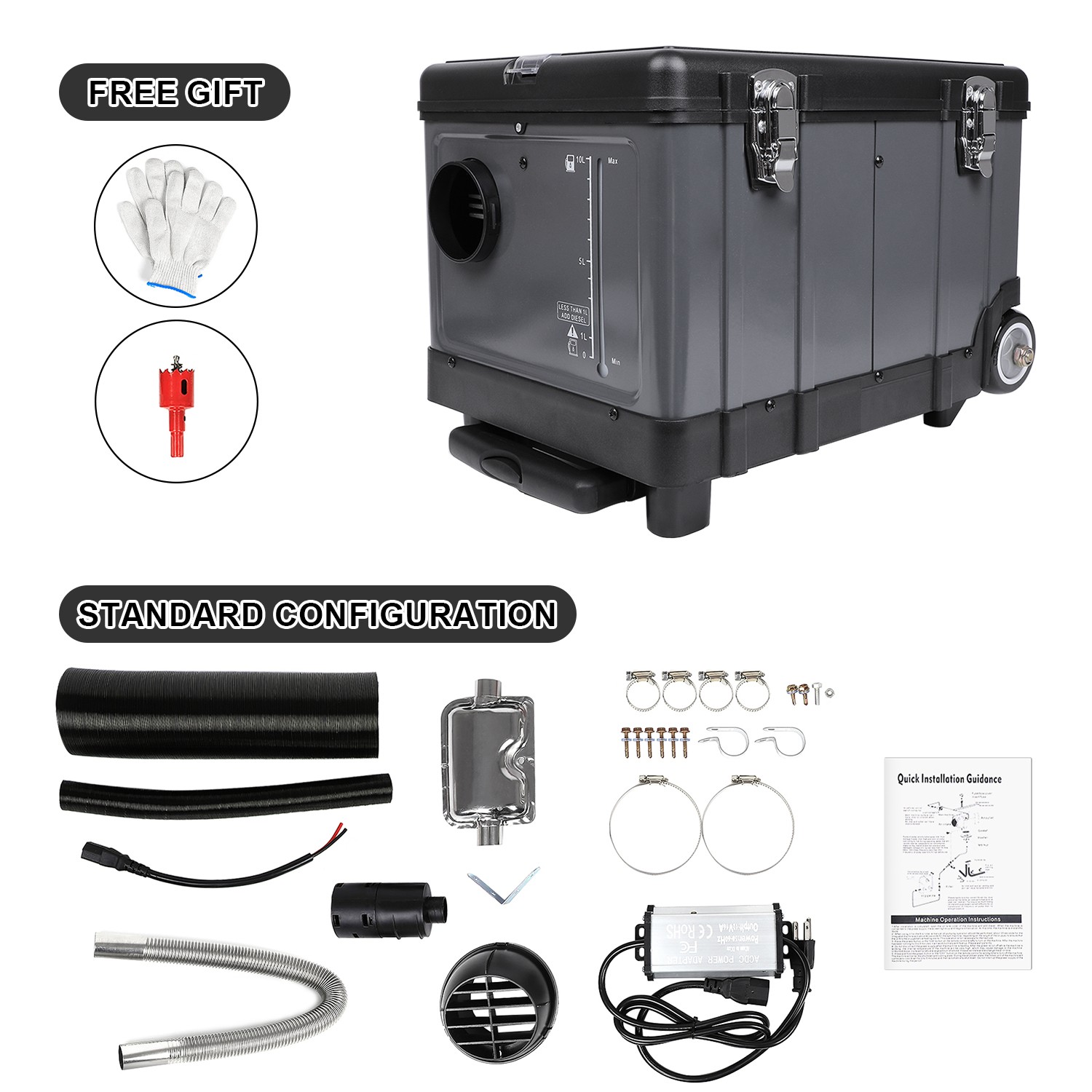 8KW Diesel Heater 12V/24V Diesel Air Heater Bluetooth APP Remote Control US