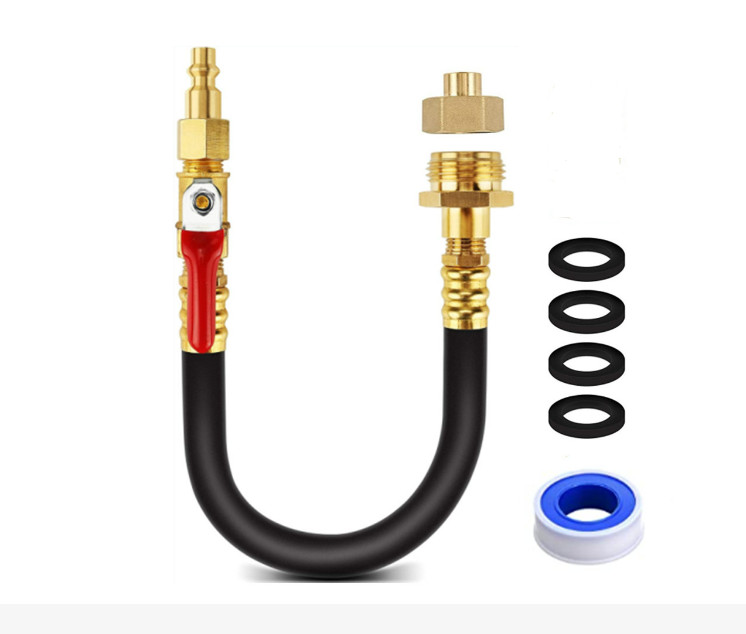 Camper Winterizing Kit Blowout Shut Off Valve Adapter Hose Faucet For RV Trailer