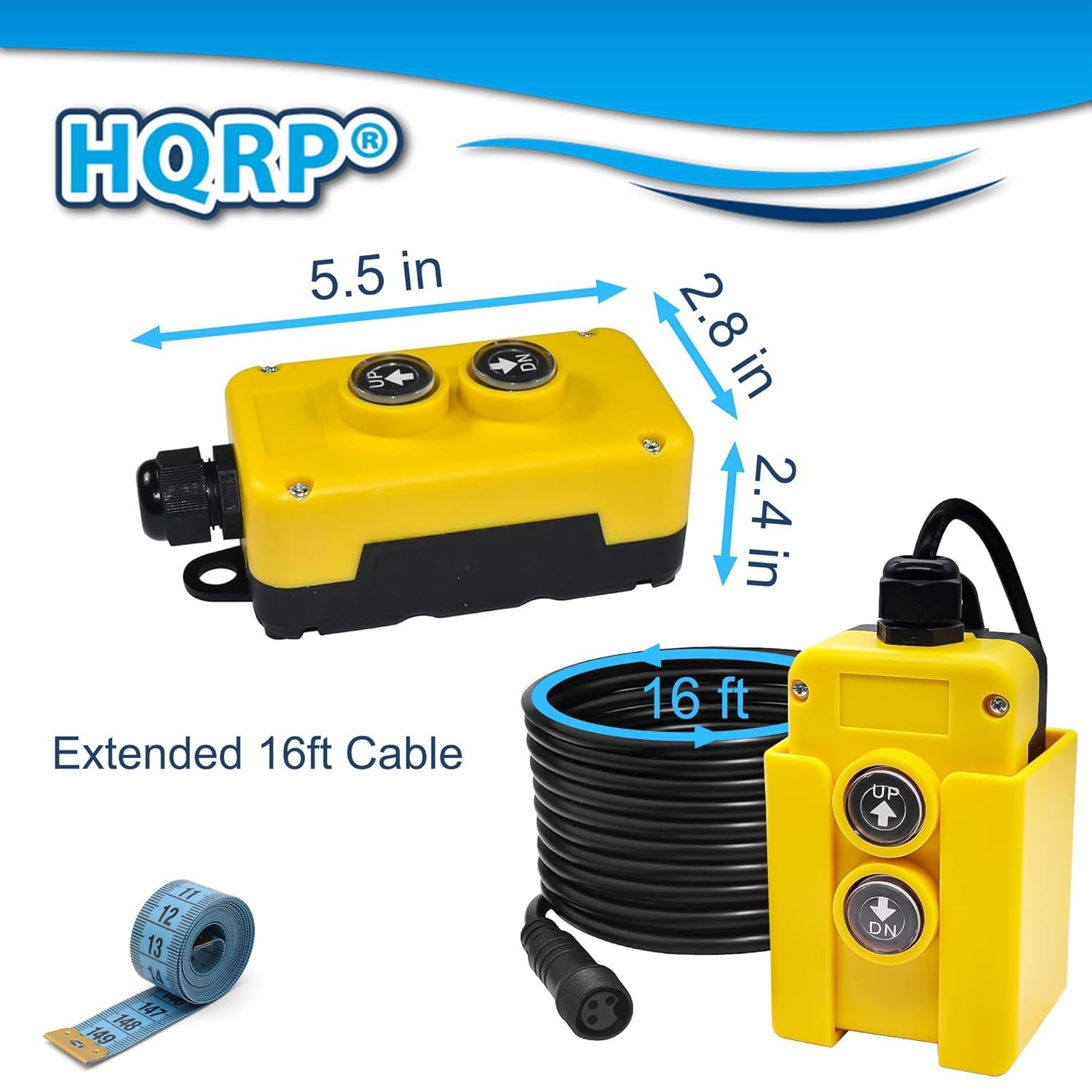 HQRP 4 Wire Dump Trailer Controller Remote Control Switch 12V Up Down Cord 16 FT