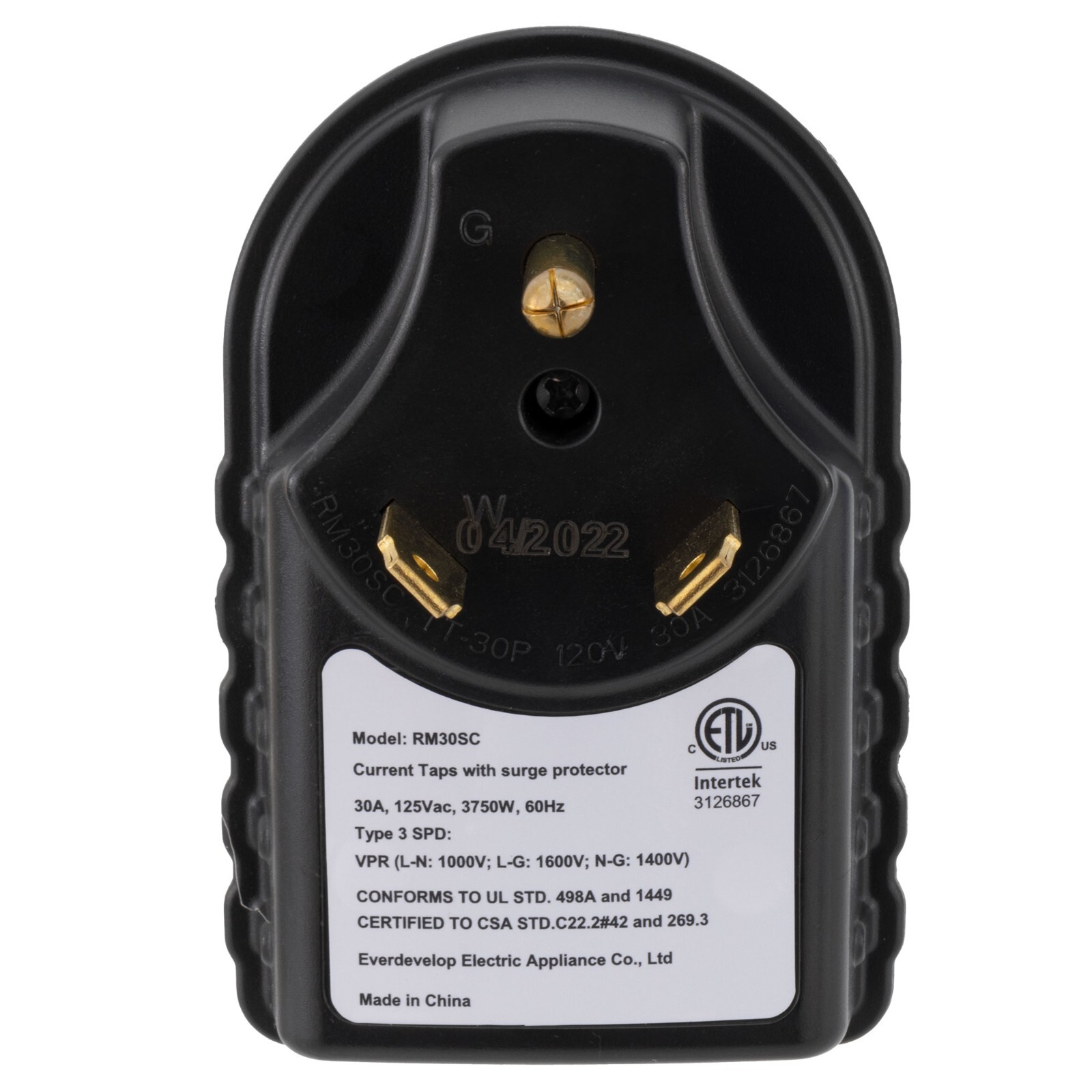 RecPro RV 30 or 50 Amp 125V Adapter Surge Protection Plug with LED Indicator