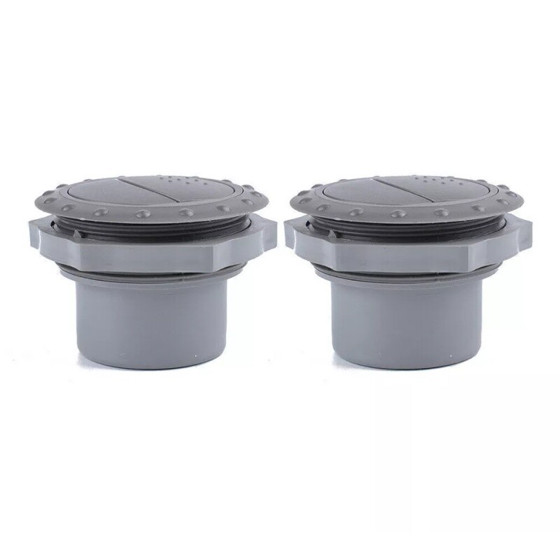 2PCS Gray Air Conditioning Outlet Round ABS Plastic A/C Vent For Car RV Boat Bus