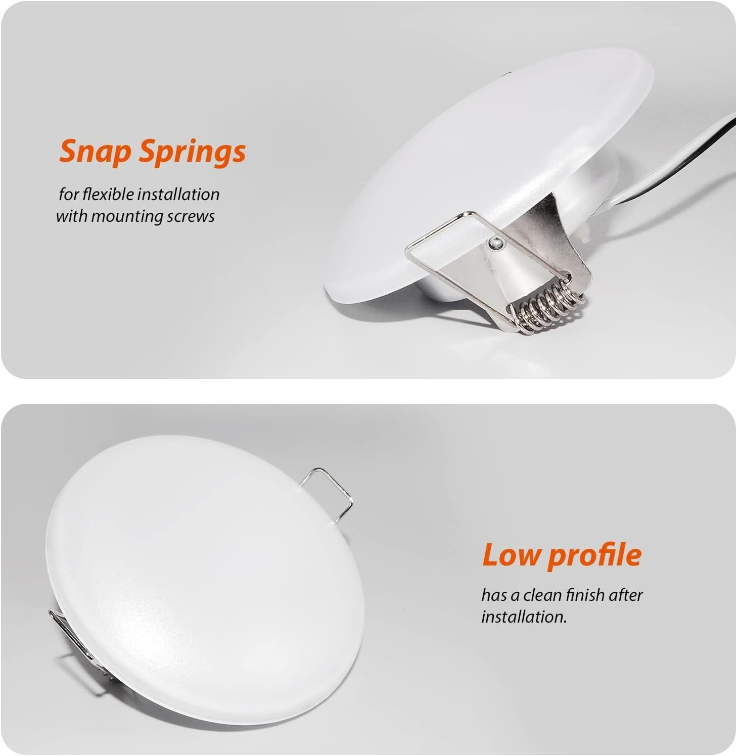 *12VOLT RV LED INTERIOR LIGHT RECESSED DOME CEILING LIGHT W/SPRINGS 4.5″
