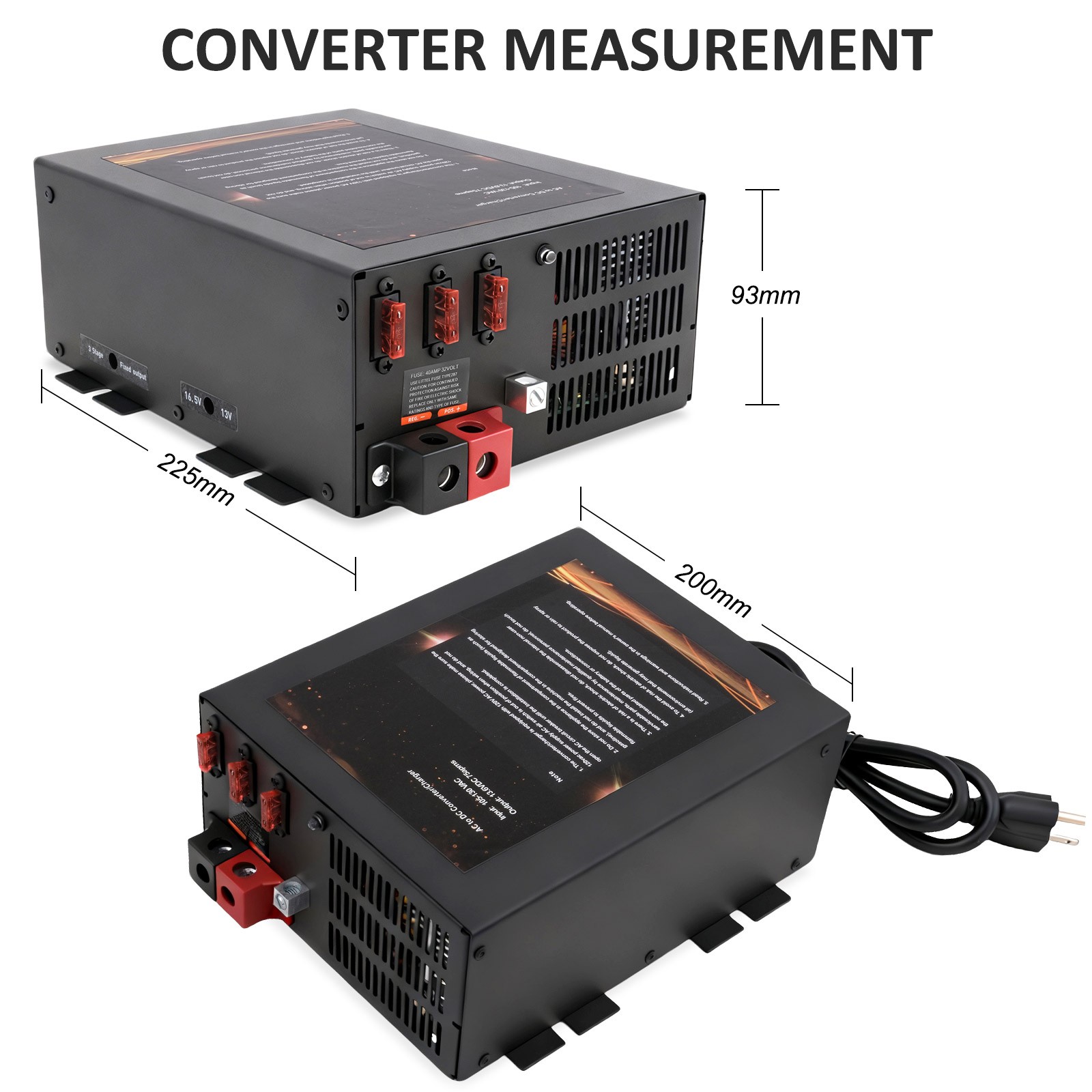 PM3-55LK 55 Amp power Converter/battery Charger for RV AC 110v To DC 12v