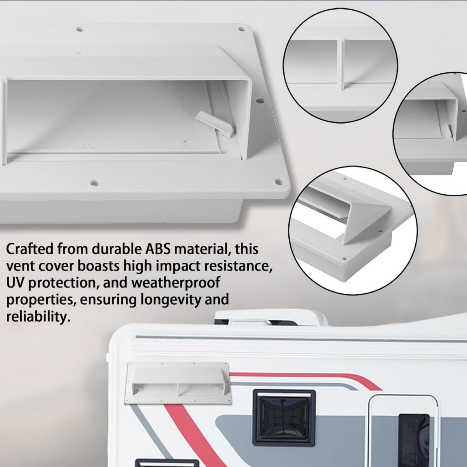 Heavy Duty ABS Plastic Range Hood Vent – Weatherproof for Mobile Homes/RVs