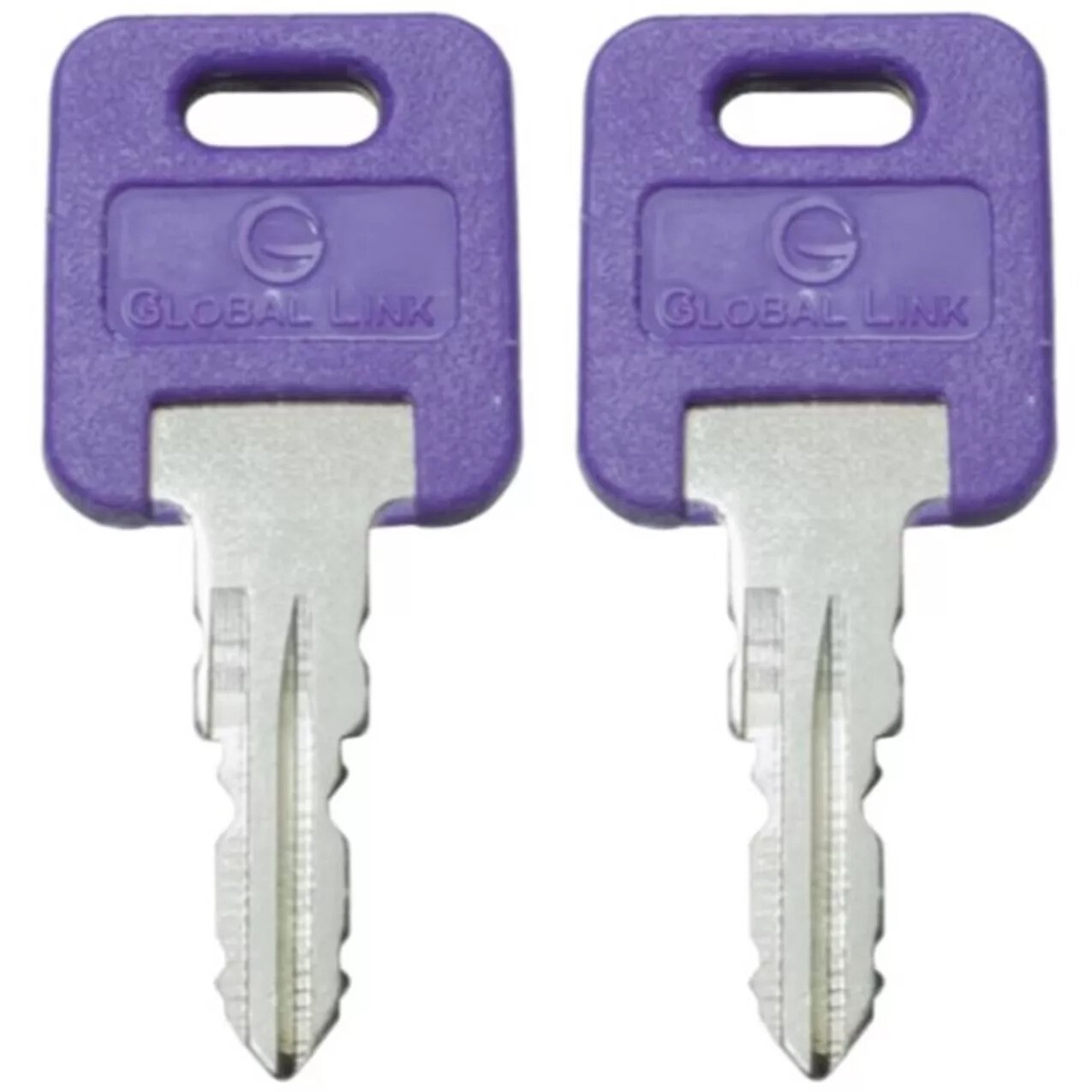 1 Pair (2 keys) Global Link OEM Precut PURPLE Keys RV Trailer Camper Keys G352