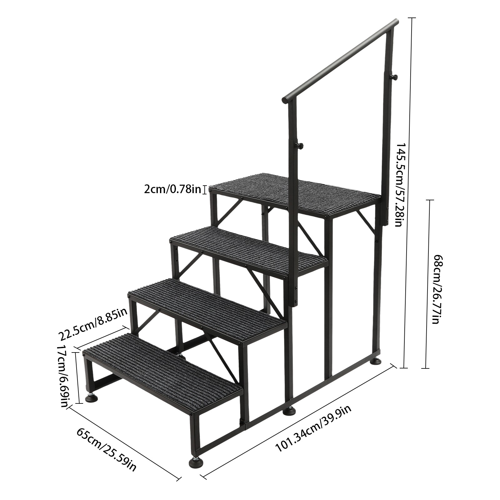 Swimming Pool Ladder Above Ground,Porch Step Stool Home Decor for Travel Trailer